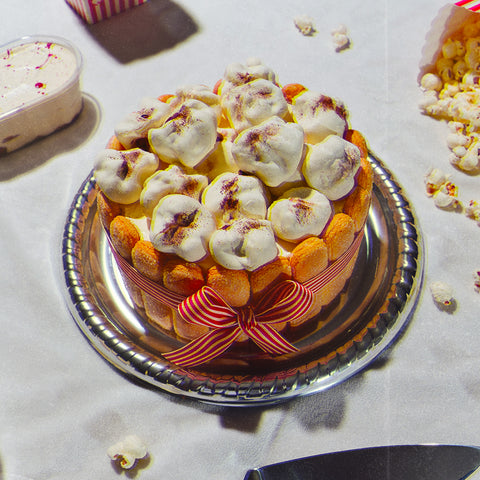 Caramel Pop Corn Tiramisù Cake
