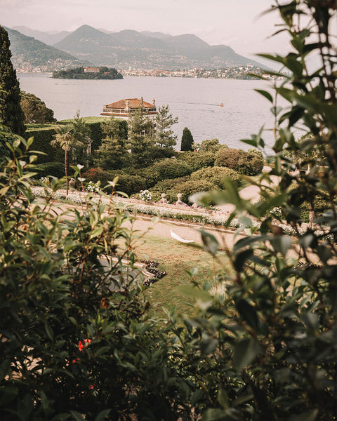 A Garden with View of the Lake Maggiore, Piedmont, Italy