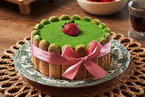 Nonna Lia Matcha Cake on Plate