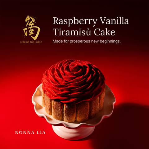 Raspberry Vanilla Tiramisù Cake